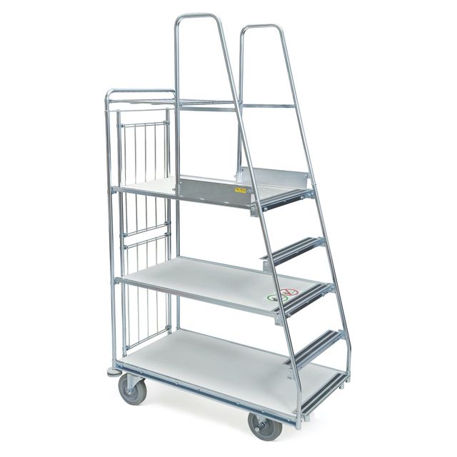 Step trolley 3 shelves